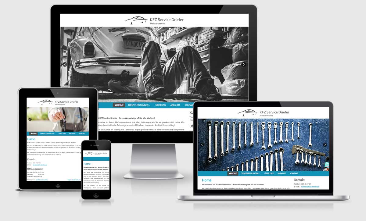 Die neue Website von KFZ Service Driefer