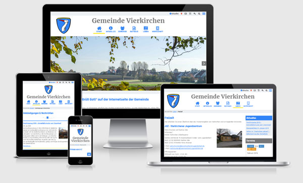 Die neue Website der Gemeinde Vierkirchen