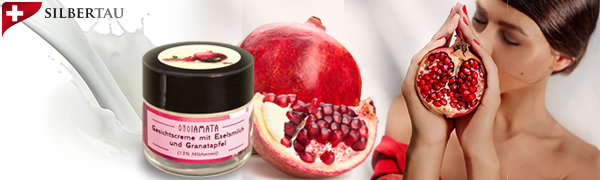 Eselsmilchcreme Granatapfel für ein besseres Hautbild Eselsmilchcreme Granatapfel für ein besseres Hautbild