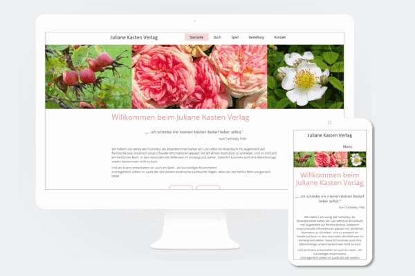 Webseitenbeispiel Juliane Kasten Verlag