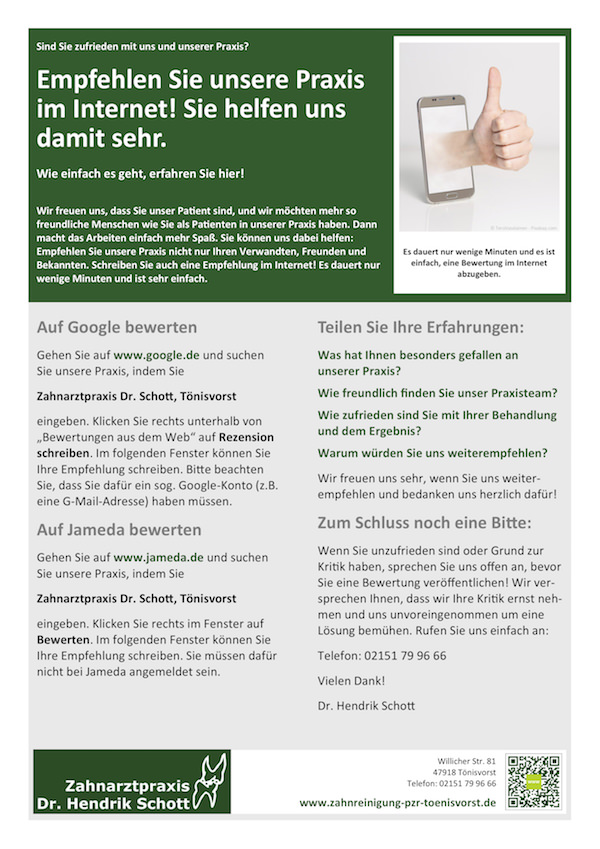 Praxis weiterempfehlen
